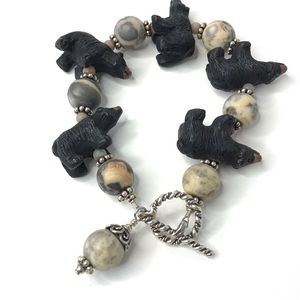 Bear Bracelet Beads Sterling Closure